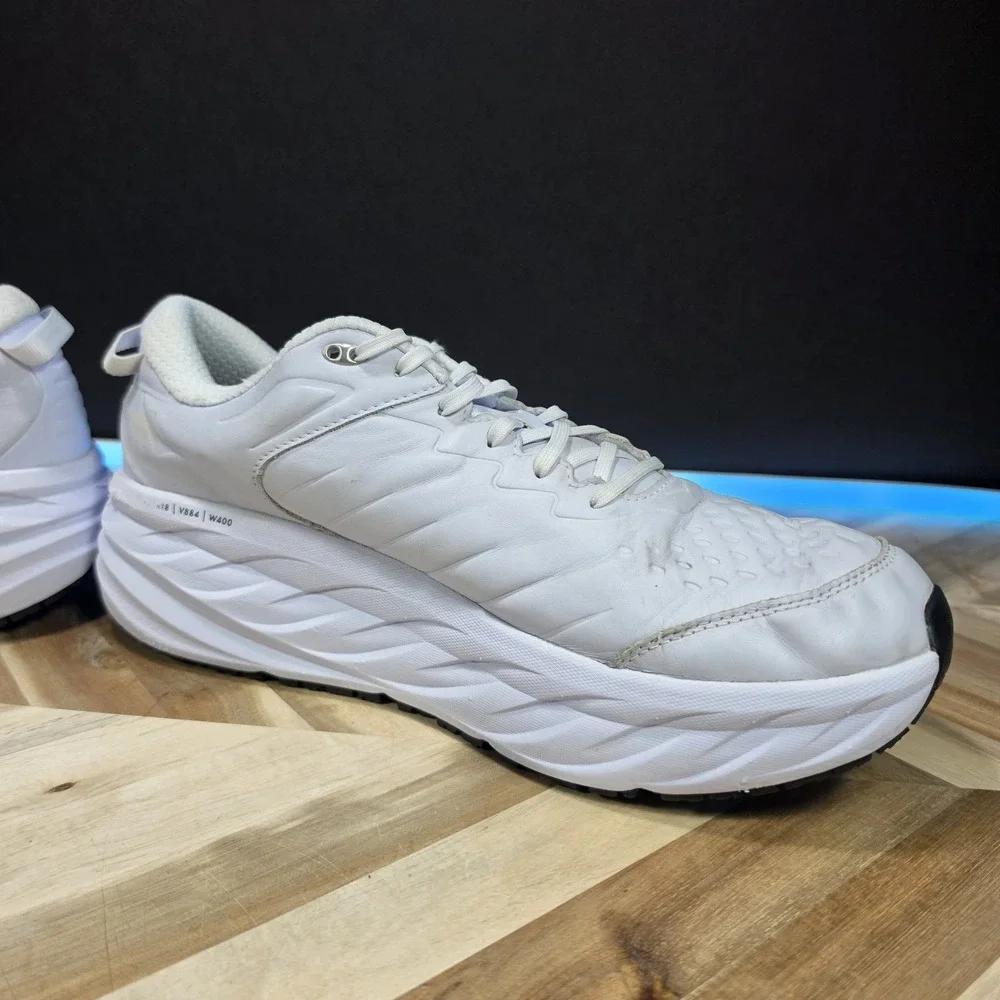 Men's Size 15 - Hoka One One HOKA Bondi SR White sneaker Slip Resistant Work
